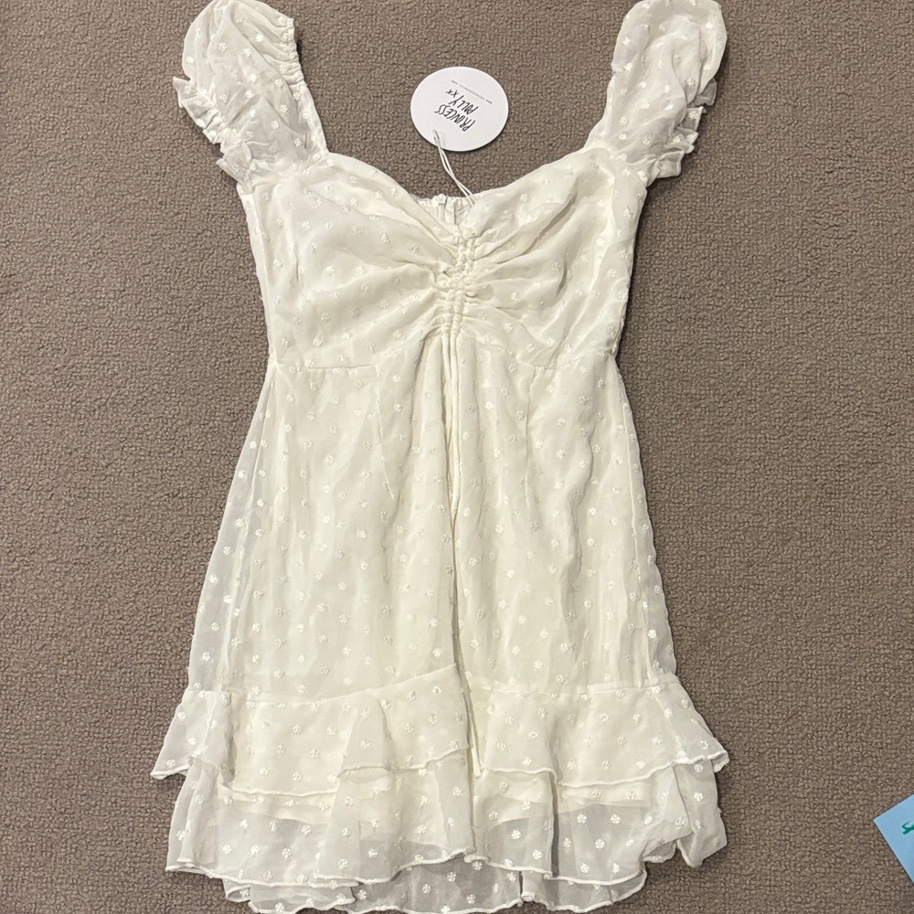 Princess Polly White Ruffled Dress